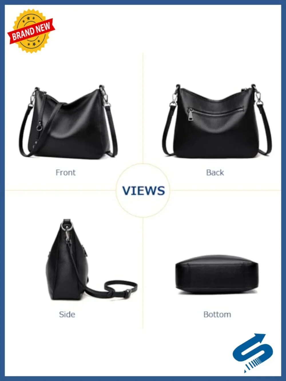Genuine Leather Hobo Purse for Women Large Crossbody Bag Tote Shoulder Satchel